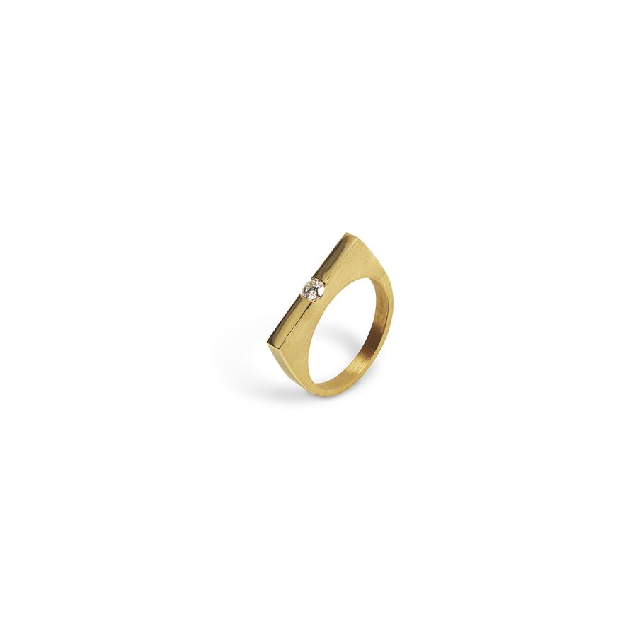 Modular 'Congiunzioni' Square ring CONGIUNZIONI | AN1 CON Q AU 1TOAU18G CT.0,15